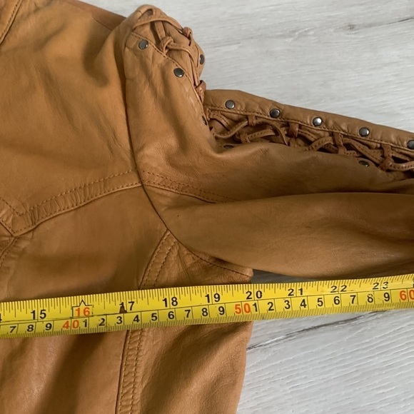 Scully soft Leather Western Braided studs Camel Tan Jacket size L vintage - Picture 12 of 16